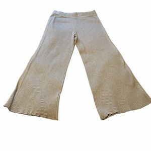 Aerie Gray Ribbed Knit Lounging Pants-Size XL-Wide Leg
